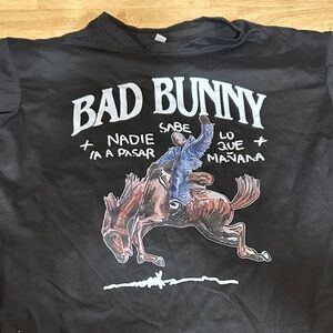 Black Bad Bunny Graphic T-Shirt